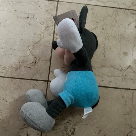 Disney Baby My First Mickey Mouse Blue Gray 14 “ Long Plush Toy Stuffed Animal - Picture 6 of 11